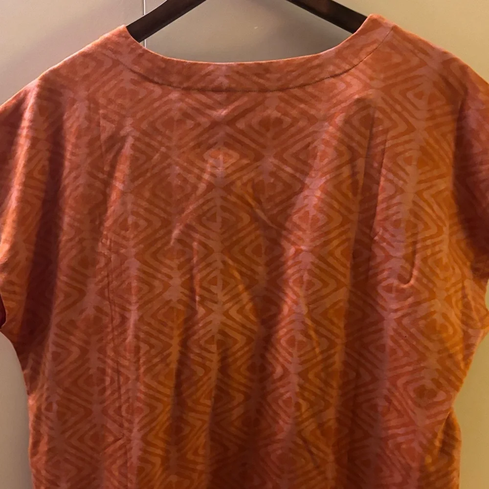 NWT Marketplace Handwork of India Embroidered Orange Top - Picture 7 of 8
